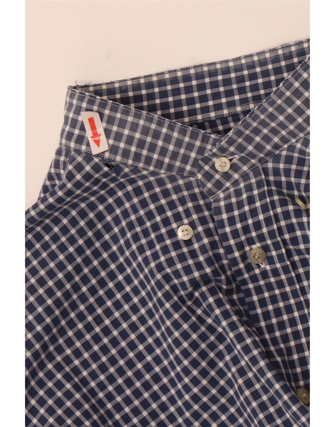 Camisa masculina Lacoste tamanho 41 grande azul marinho guingão