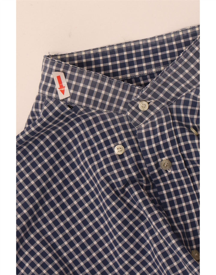 Camisa masculina Lacoste tamanho 41 grande azul marinho guingão