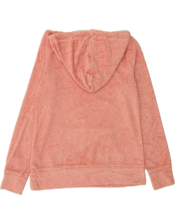 FISHBONE Womens Fleece Hoodie Jumper UK 6 XS Pink Cotton Vintage Fishbone and Second-Hand Fishbone from Messina Hembry 