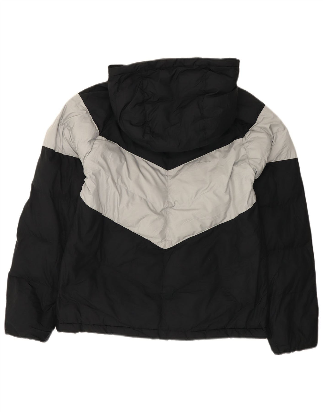 Jaqueta acolchoada com capuz Nike Boys 13-14 anos XL preto colorblock poliéster