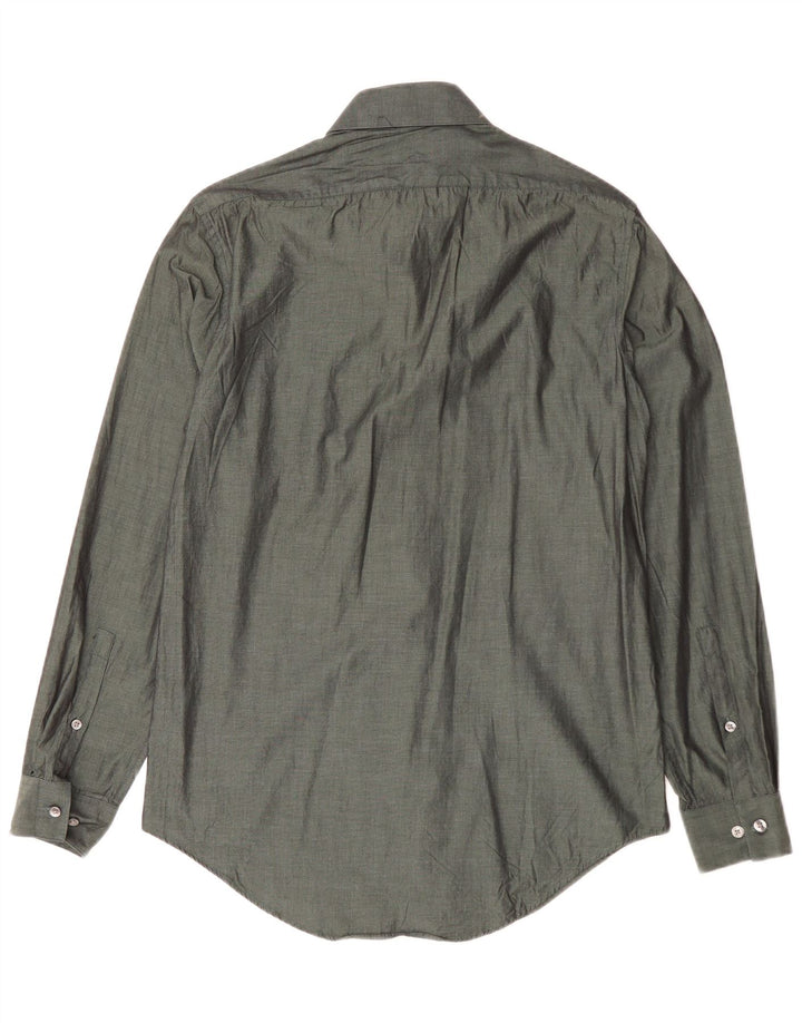 Camisa masculina Calvin Klein tamanho 14 1/2 verde pequeno