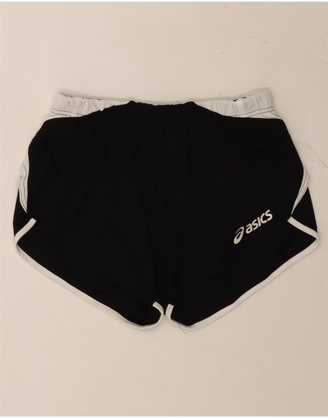 Shorts esportivos femininos Asics UK 12 médio preto colorblock algodão