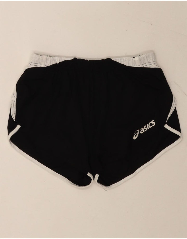 Shorts esportivos femininos Asics UK 12 médio preto colorblock algodão