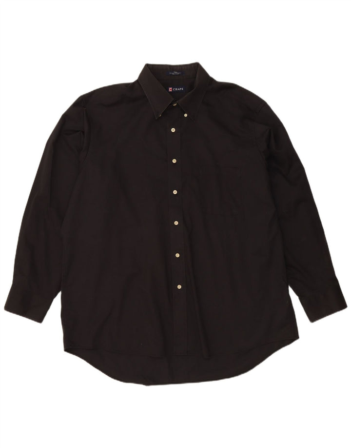 Camisa masculina Chaps tamanho 17 1/2 XL algodão preto