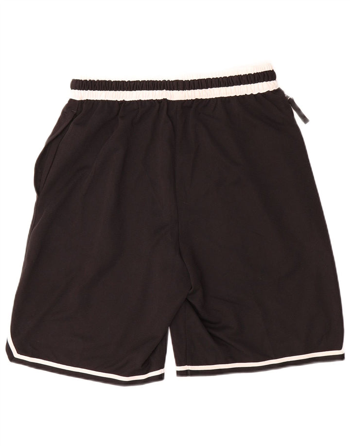 Shorts esportivos masculinos Nike Dri Fit médio preto colorblock poliéster