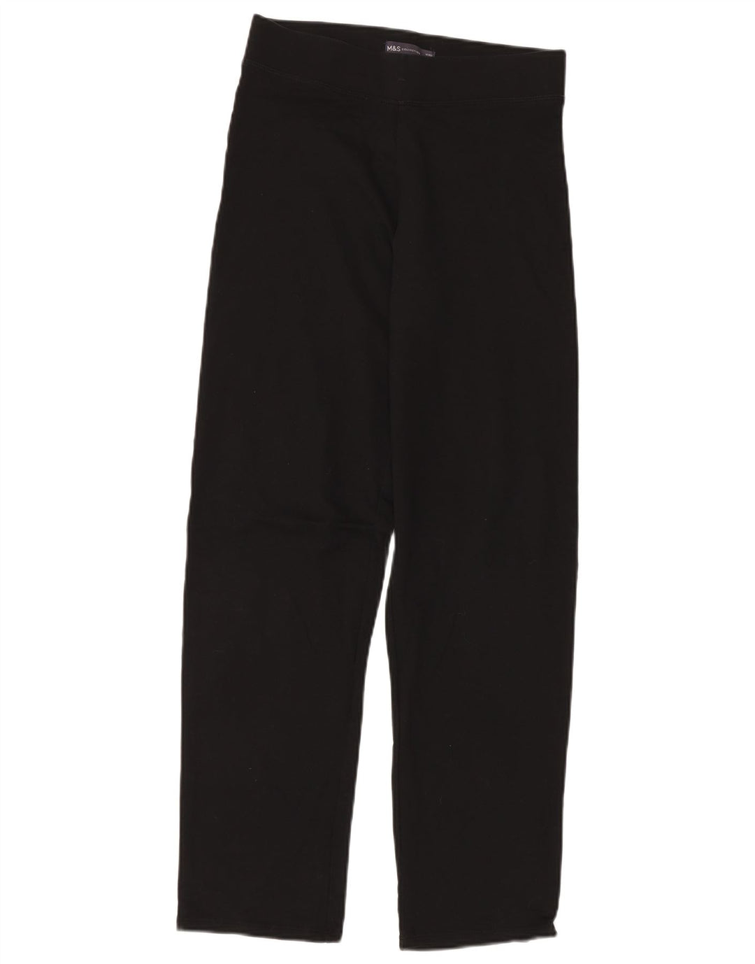 Calça de treino feminina MARKS & SPENCER Reino Unido 10 pequeno algodão preto