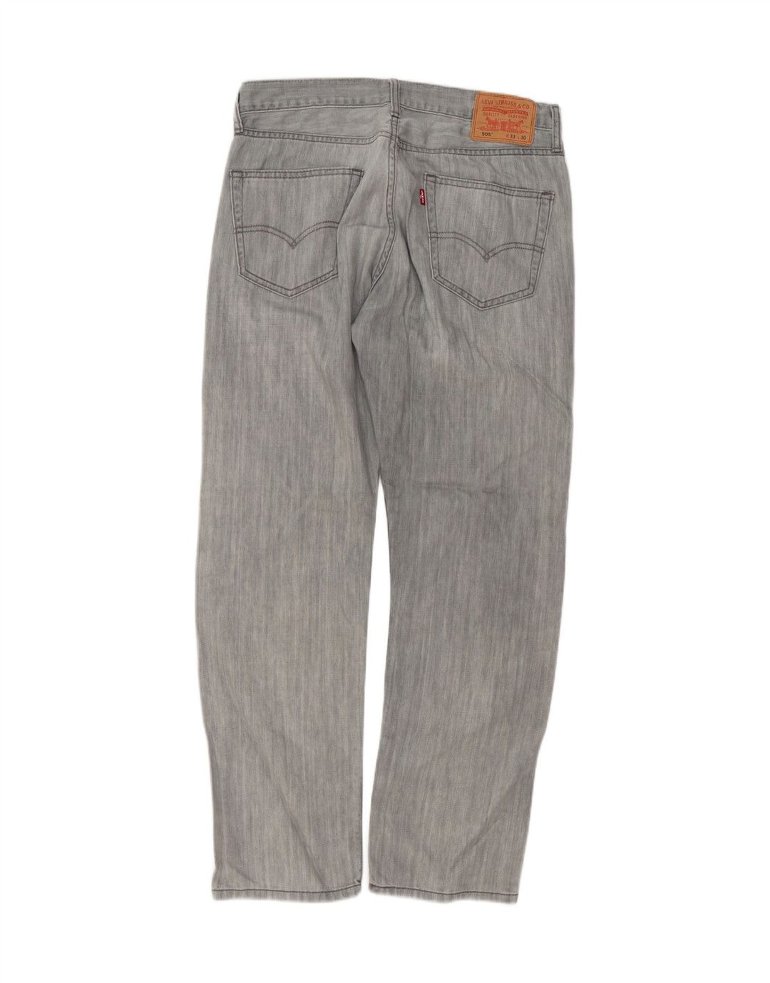 Levi's Masculino 505 Straight Jeans W33 L30 Cinza Algodão