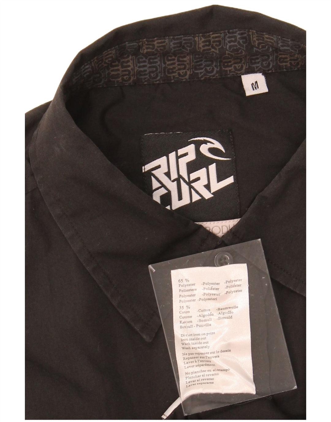 Camisa masculina RIP CURL poliéster preto médio