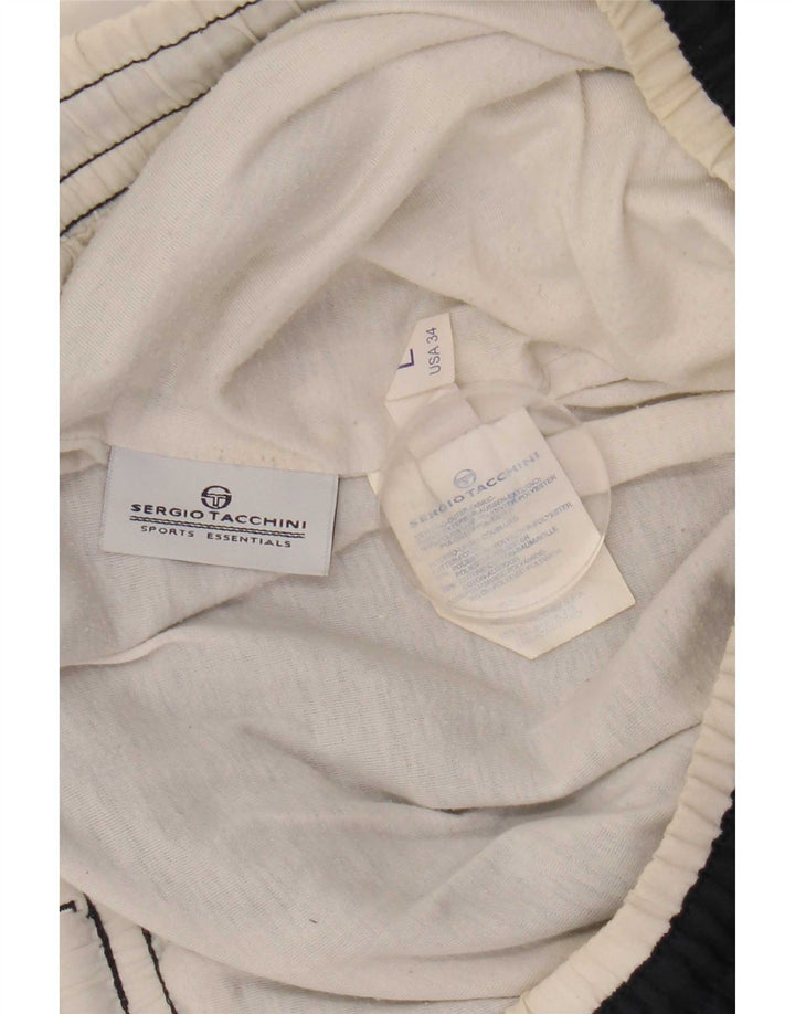 Sergio Tacchini Calça de treino masculina Joggers grande poliéster azul marinho