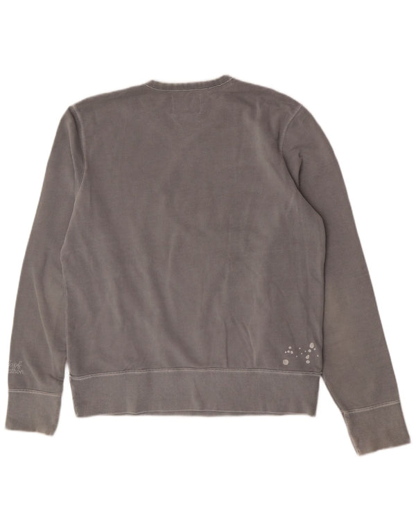 Zara moletom gráfico masculino jumper grande algodão cinza
