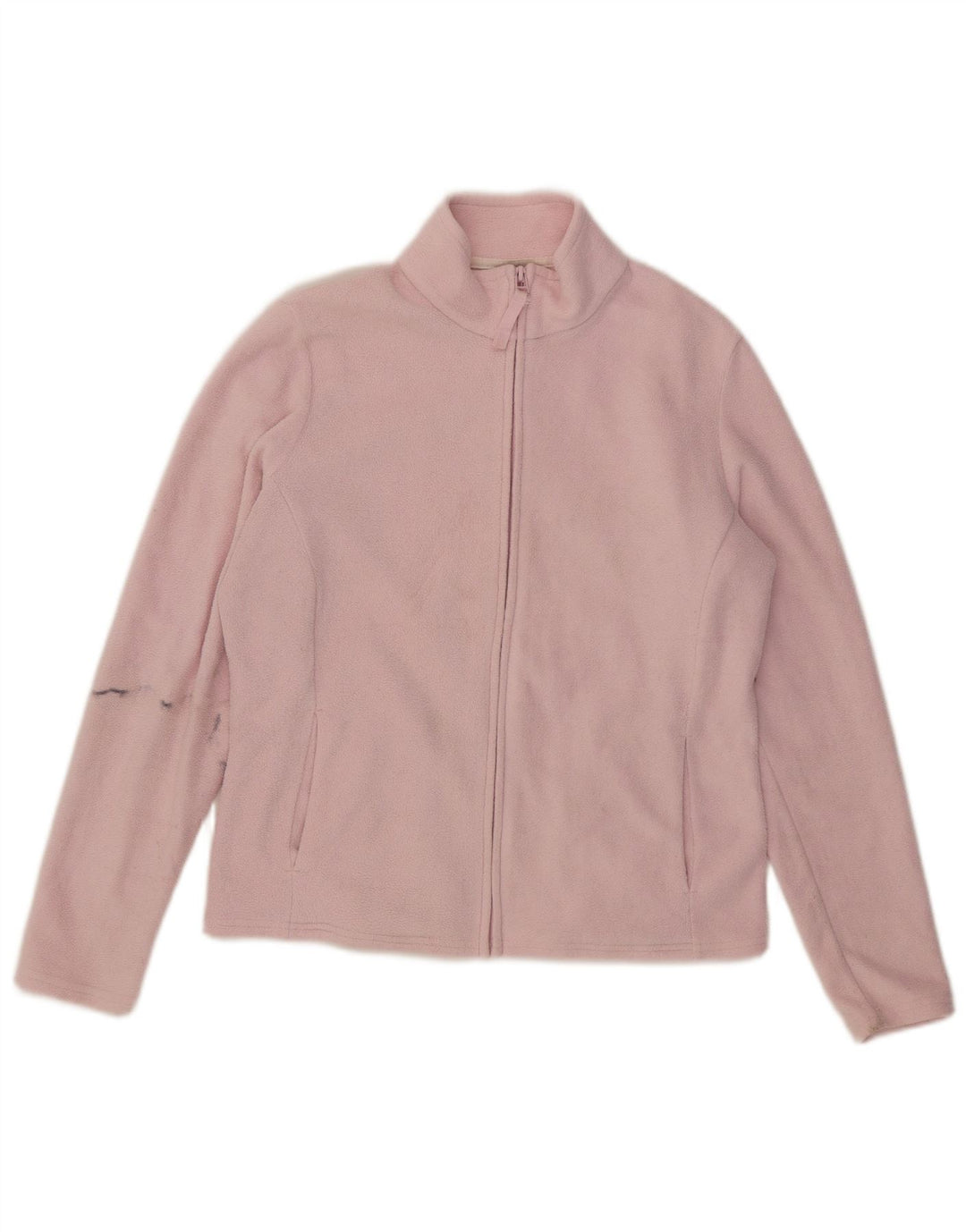 Jaqueta de lã feminina Marks & Spencer Reino Unido 14 grande poliéster rosa