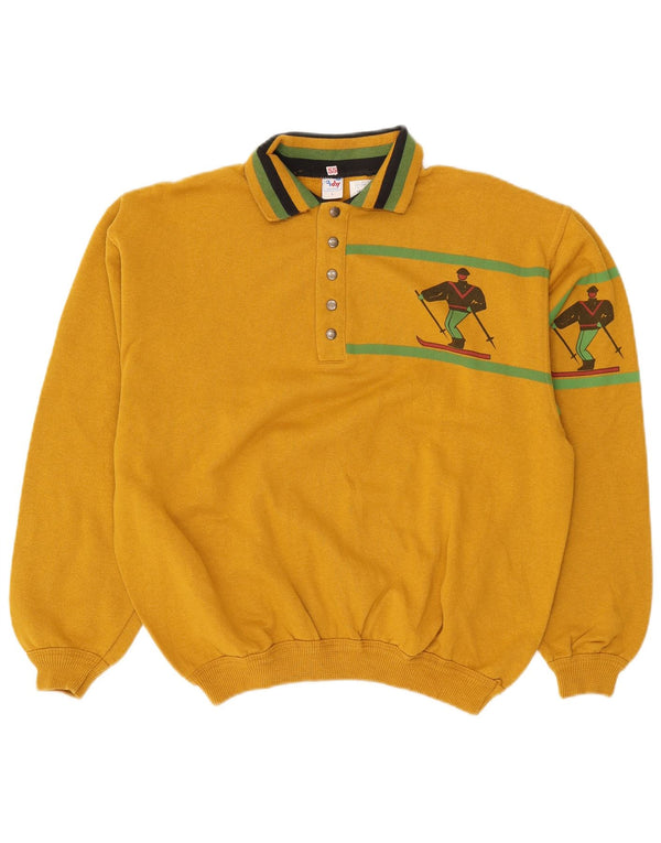 Roby Womens Graphic Full Tracksuit UK 16 Grande Algodão Amarelo