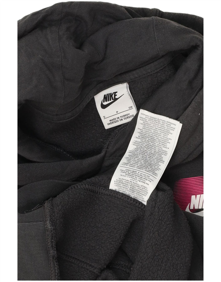 Jumper com capuz gráfico masculino Nike pequeno algodão cinza