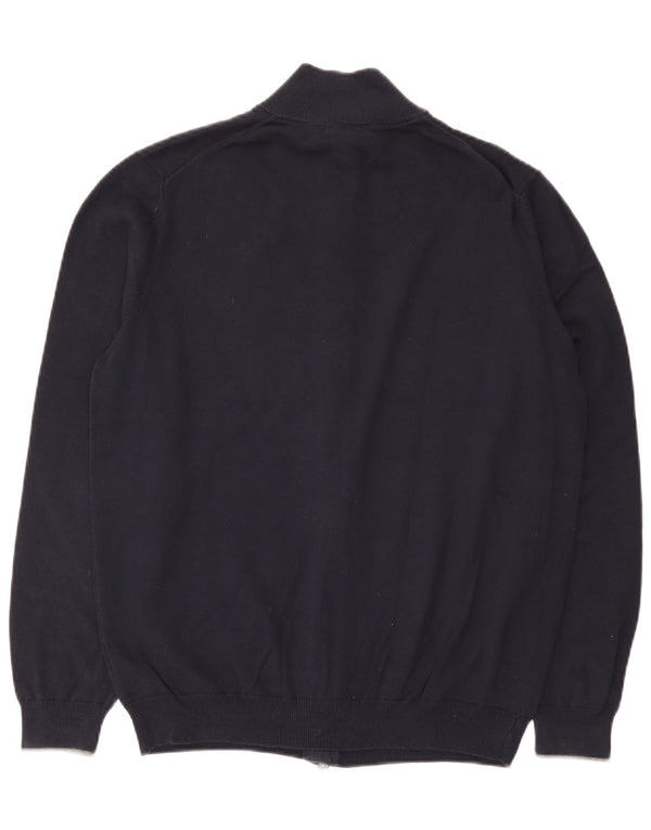 Suéter cardigã masculino Massimo Dutti XL algodão azul marinho