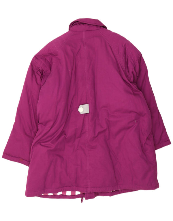 Casaco corta-vento feminino vintage EU 52 4XL algodão roxo