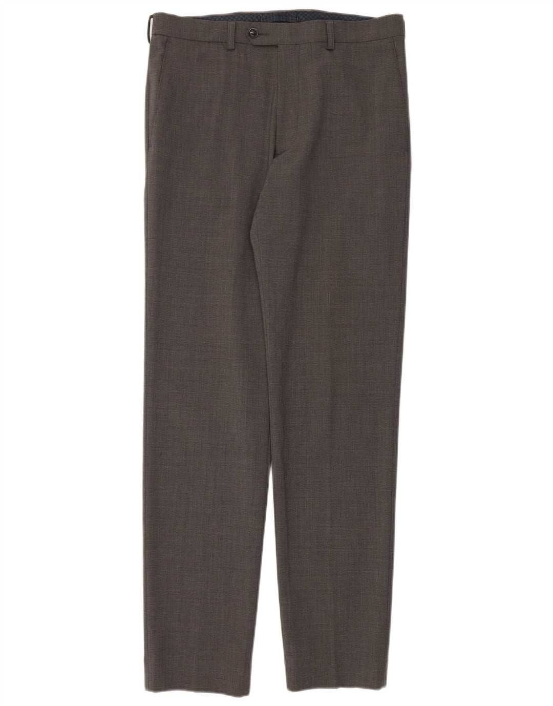 Calça masculina Marks & Spencer sob medida slim fit W32 L33 lã cinza