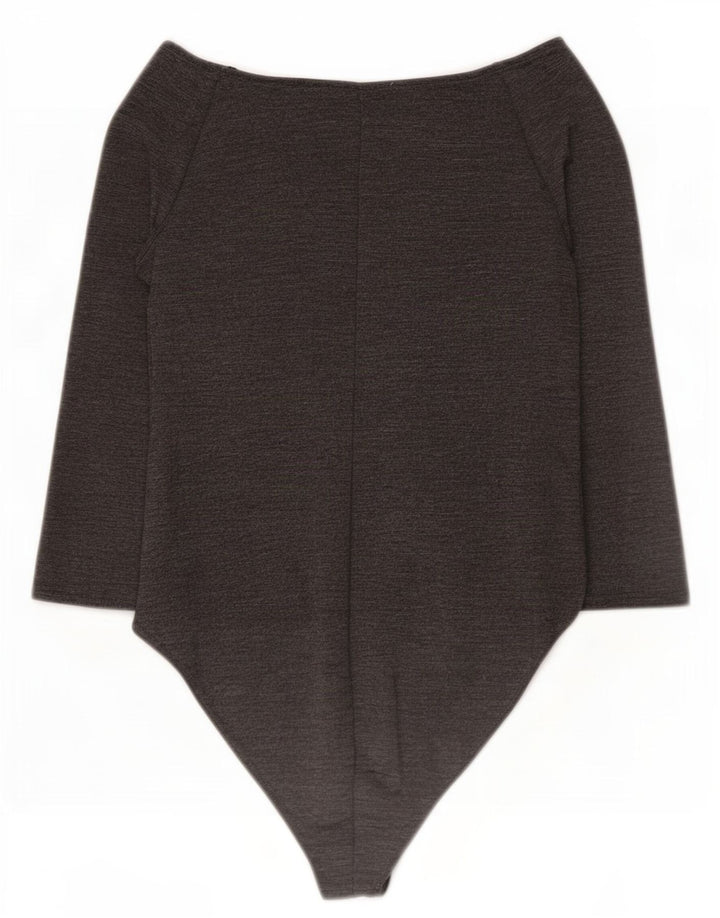 Macacão feminino Zara Lash manga 3/4 Reino Unido 8 pequeno cinza