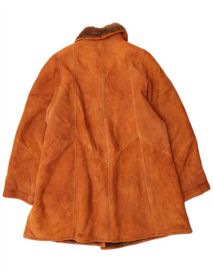 Casaco feminino vintage de shearling IT 44 médio bege shearling clássico