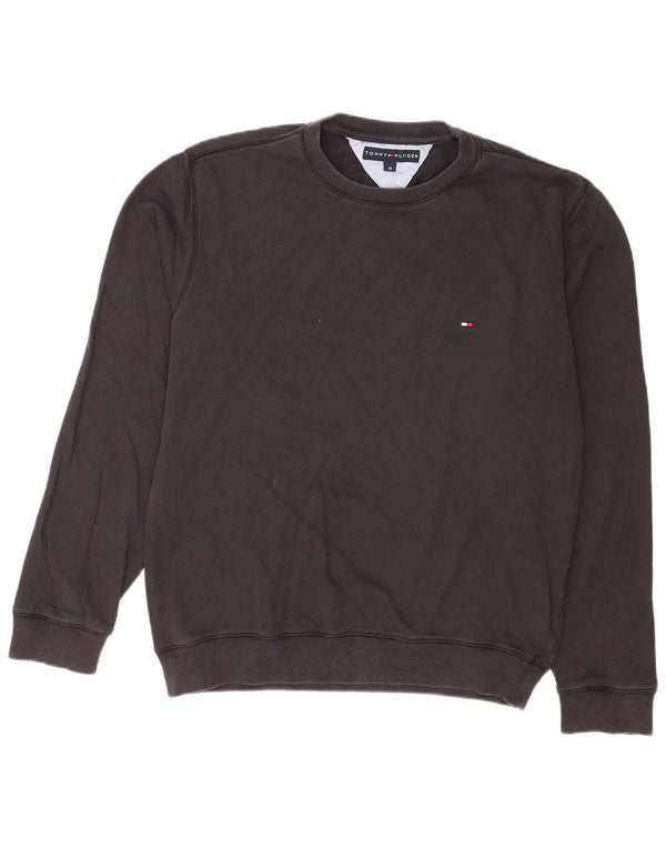 Tommy Hilfiger moletom masculino jumper médio algodão preto
