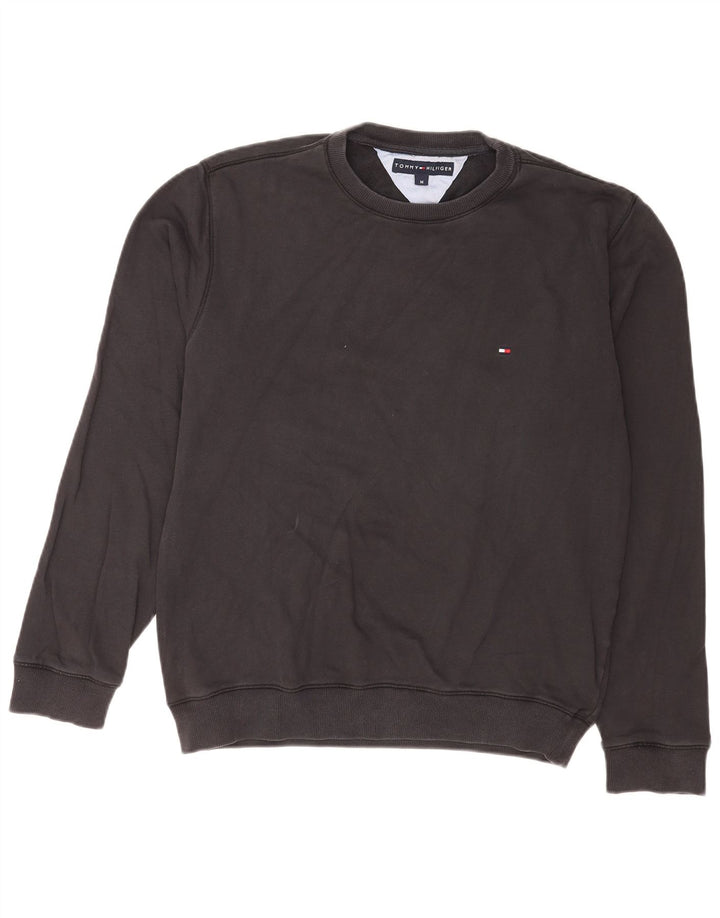 Tommy Hilfiger moletom masculino jumper médio algodão preto