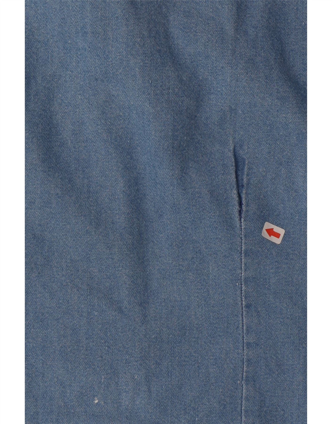 Camisa jeans feminina vintage Reino Unido 14 grande azul