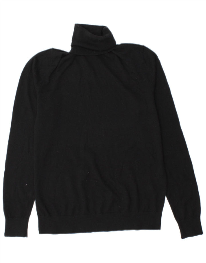 Suéter feminino Massimo Dutti com gola redonda Reino Unido 8 pequeno preto