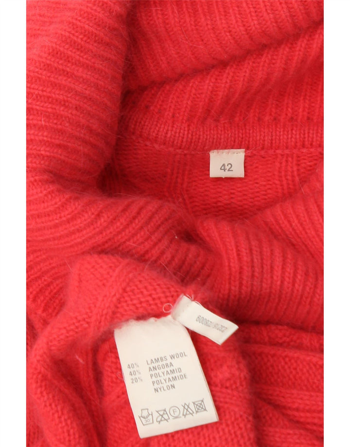Suéter feminino VINTAGE com gola redonda e palangre IT 42 rosa médio