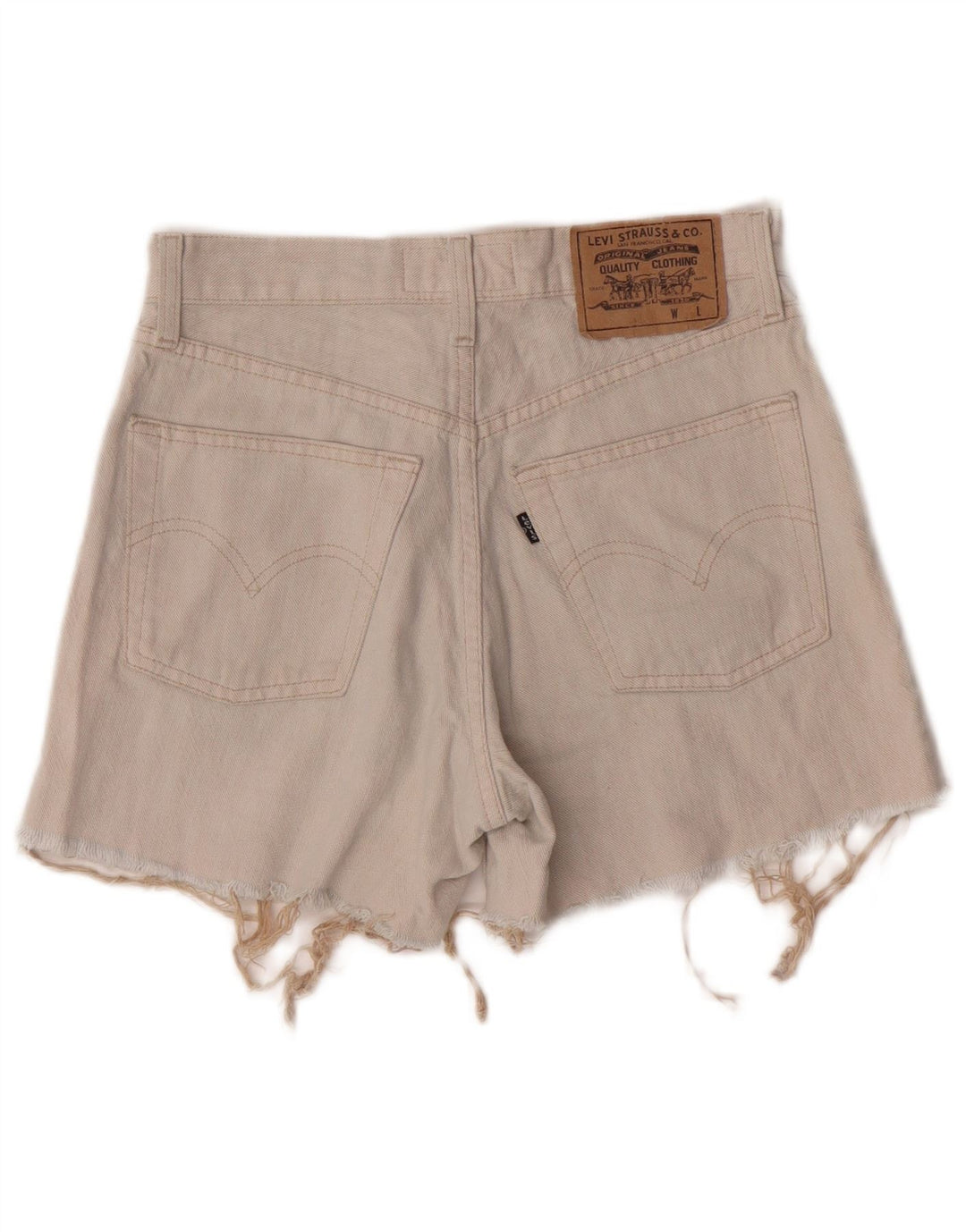 Shorts jeans feminino Levi's W29 médio off white