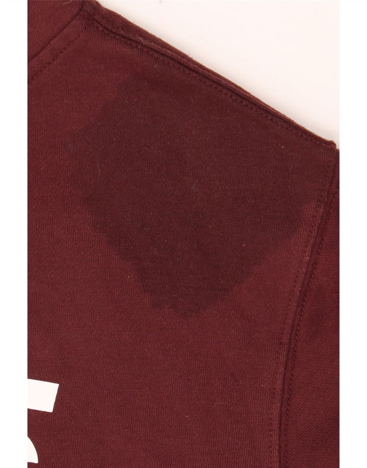 VANS Mens Graphic Hoodie Jumper Pequeno Algodão Borgonha