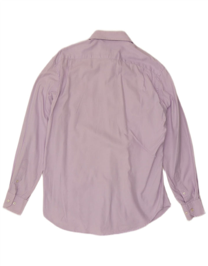 Camisa masculina Massimo Dutti tamanho 15 3/4 40 espinha de peixe roxo médio