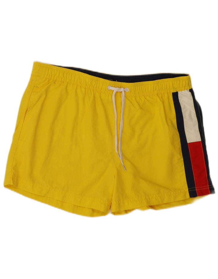 Shorts de natação masculino TOMMY HILFIGER poliamida colorblock amarelo médio