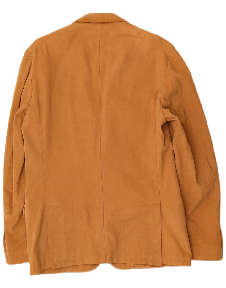 Jaqueta blazer masculina Zara com 2 botões EU 48 algodão marrom médio
