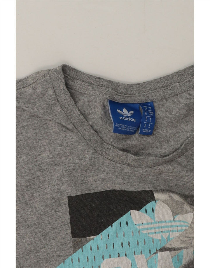 Camiseta Adidas Masculina Graphic Top Pequeno Cinza Salpicado