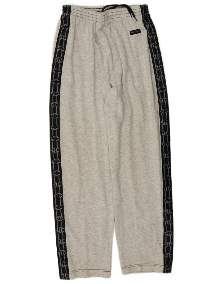 Calça de treino masculina CHAMPION grande cinza colorblock algodão