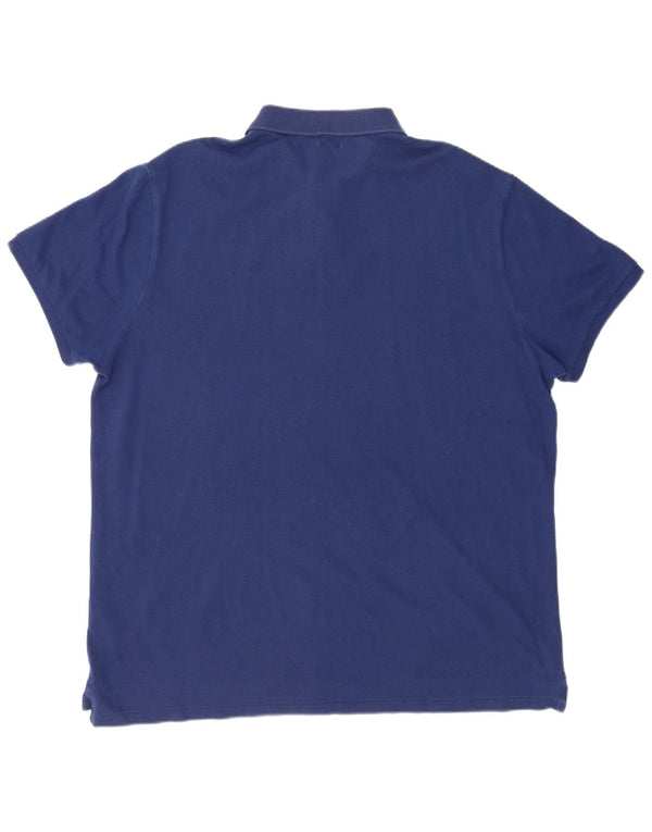 Camisa polo masculina polo Ralph Lauren personalizada slim fit 2XL algodão azul
