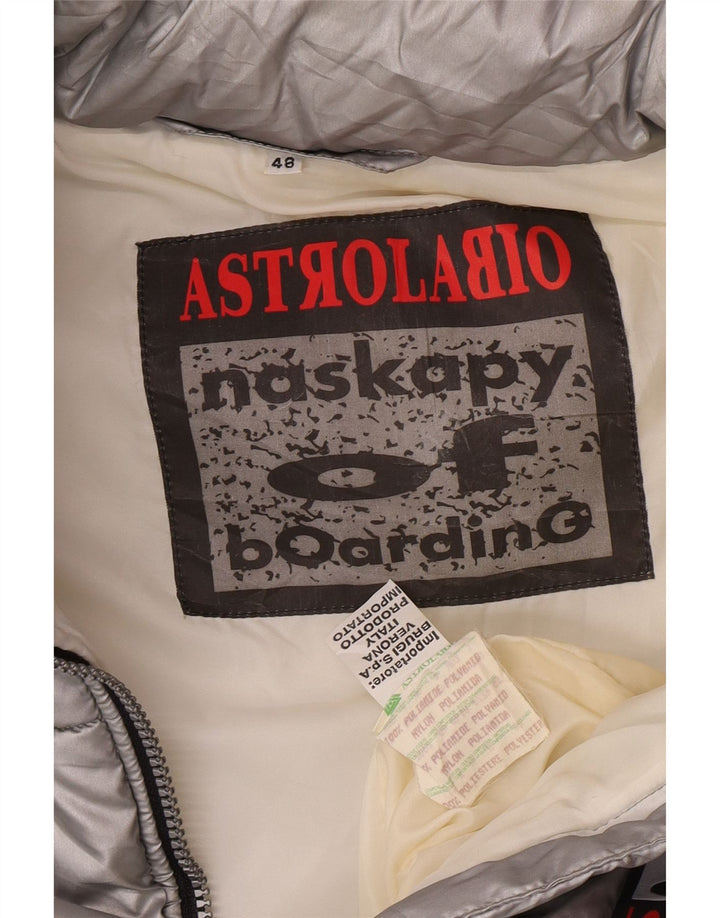 Colete acolchoado masculino Astrolabio IT 48 médio prata poliamida