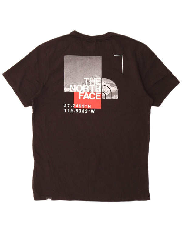 Camiseta gráfica masculina The North Face Top médio algodão preto