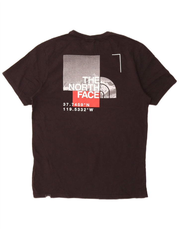 Camiseta gráfica masculina The North Face Top médio algodão preto