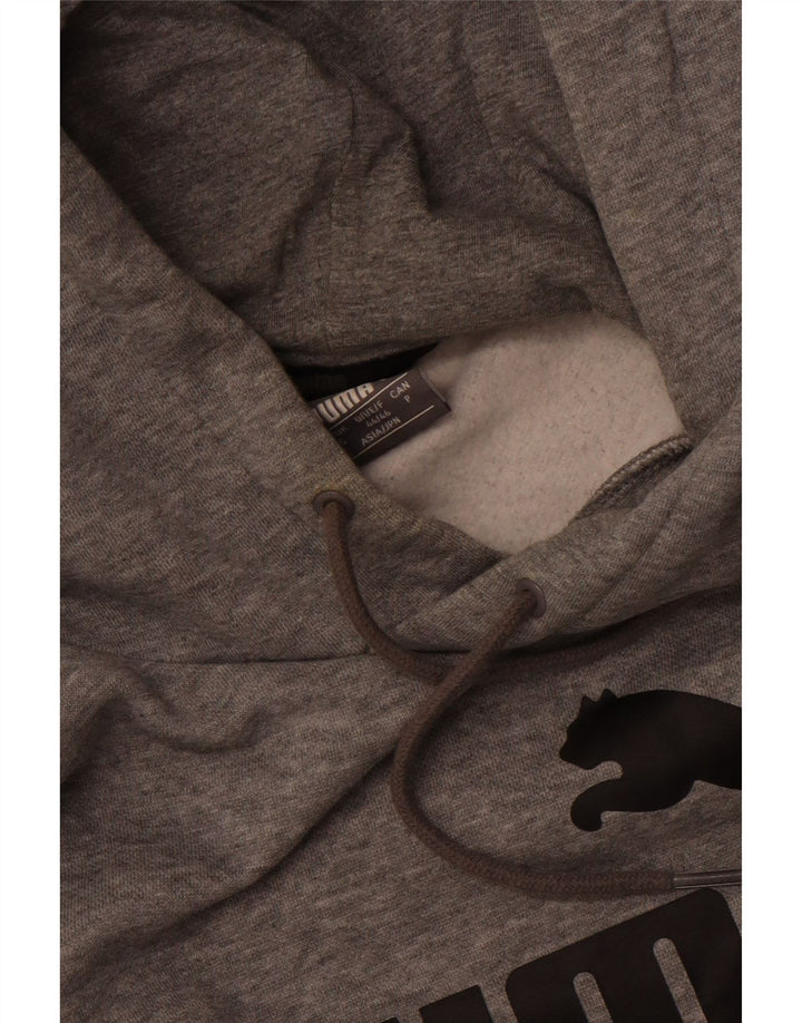Puma Mens Graphic Hoodie Jumper Pequeno Cinza