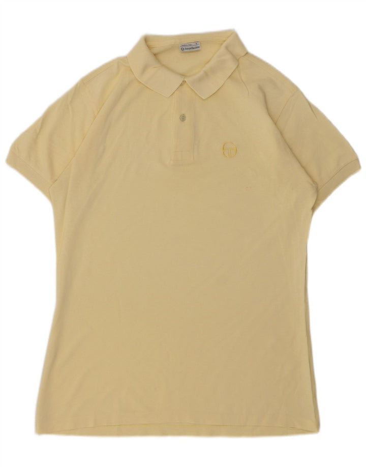 Camisa polo masculina Sergio Tacchini IT 50 algodão amarelo médio