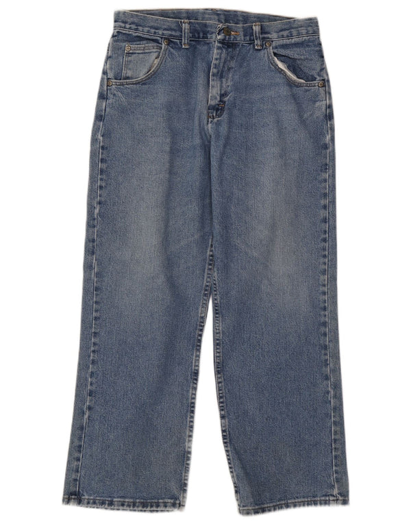 Wrangler Boys Straight Jeans 13-14 Anos W30 L27 Azul Algodão