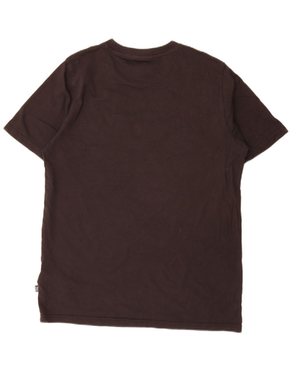 Puma Mens Graphic T-Shirt Top Médio Algodão Preto