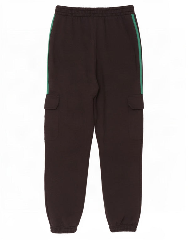 Adidas Womens Cargo Tracksuit Calças Joggers UK 14 Médio Algodão Preto