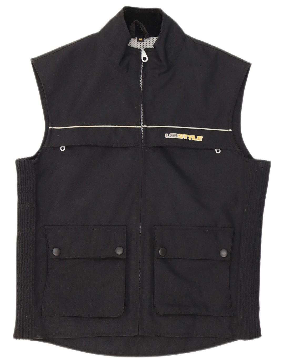 Colete utilitário masculino vintage UK 38 médio preto