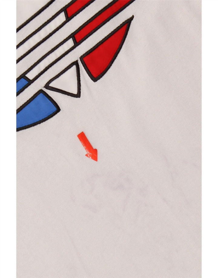 Adidas Mens Graphic T-Shirt Top Médio Algodão Branco