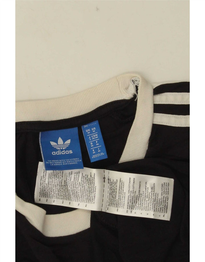 Adidas Mens Graphic T-Shirt Top Médio Algodão Preto