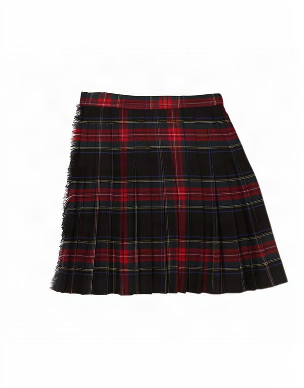 Saia feminina Brendella W25 XS de lã xadrez multicolorida