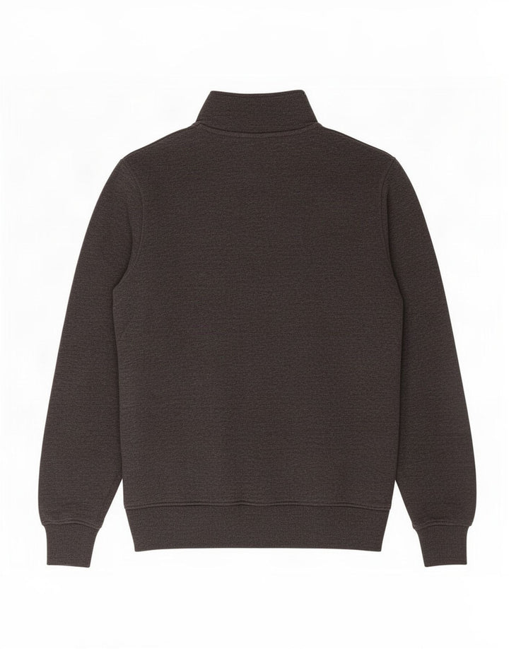Suéter masculino Jack & Jones Core Zip com gola em bloco cinza médio