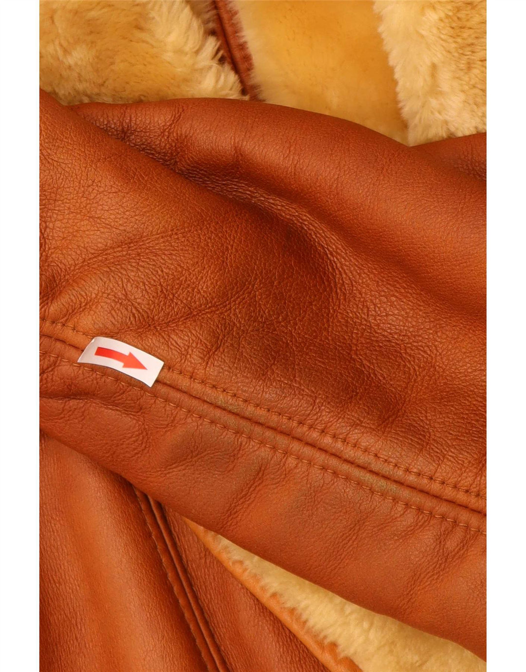 Jaqueta feminina vintage de shearling grande Reino Unido 16 grande marrom