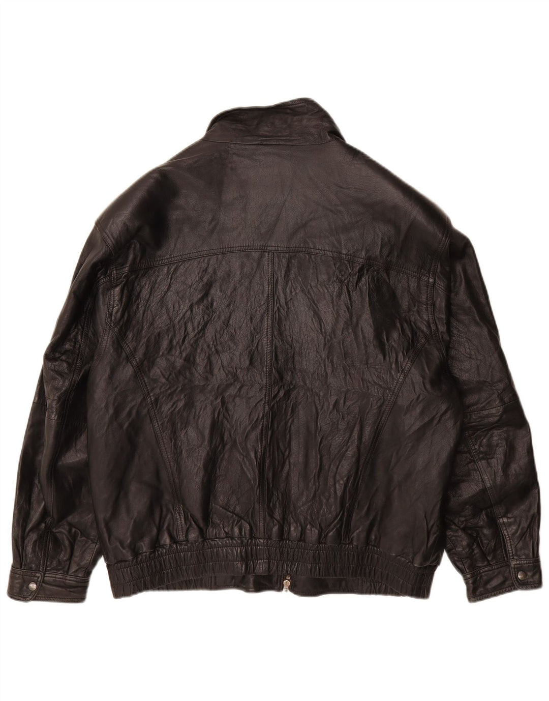 Jaqueta de couro masculina vintage UK 38 couro preto médio